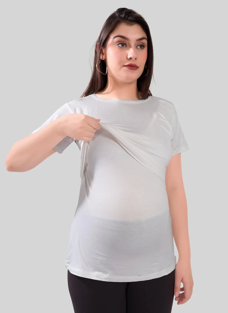 TUMMY TUMMY Maternity & Nursing Double Layered Pull-On Top Pack of 2pc